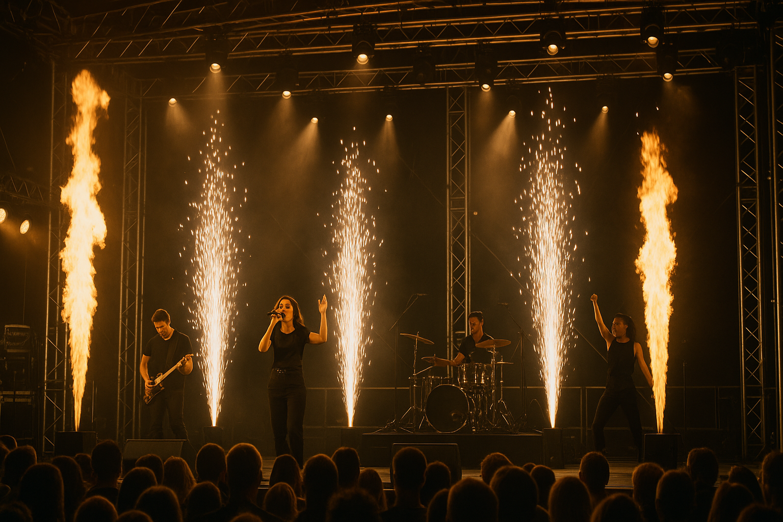 Pyrotechnie scénique