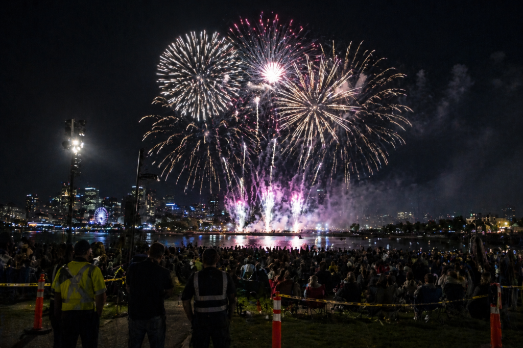 Spectacles publics de feux d’artifice